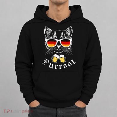 Oktoberfest Funny Prost Pun Purrost Cat Hoodie