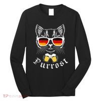 Oktoberfest Funny Prost Pun Purrost Cat Long Sleeve Shirt thumb 0