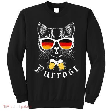 Oktoberfest Funny Prost Pun Purrost Cat Sweatshirt