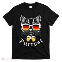 Oktoberfest Funny Prost Pun Purrost Cat T-Shirt thumb 0