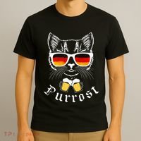 Oktoberfest Funny Prost Pun Purrost Cat T-Shirt thumb 3