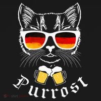 Oktoberfest Funny Prost Pun Purrost Cat Polo thumb 3