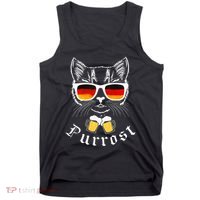 Oktoberfest Funny Prost Pun Purrost Cat Tank Top thumb 0