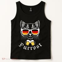 Oktoberfest Funny Prost Pun Purrost Cat Tank Top thumb 2