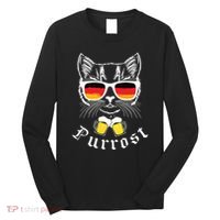 Oktoberfest Funny Prost Pun Purrost Cat Long Sleeve Shirt thumb 0