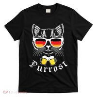 Oktoberfest Funny Prost Pun Purrost Cat T-Shirt thumb 0
