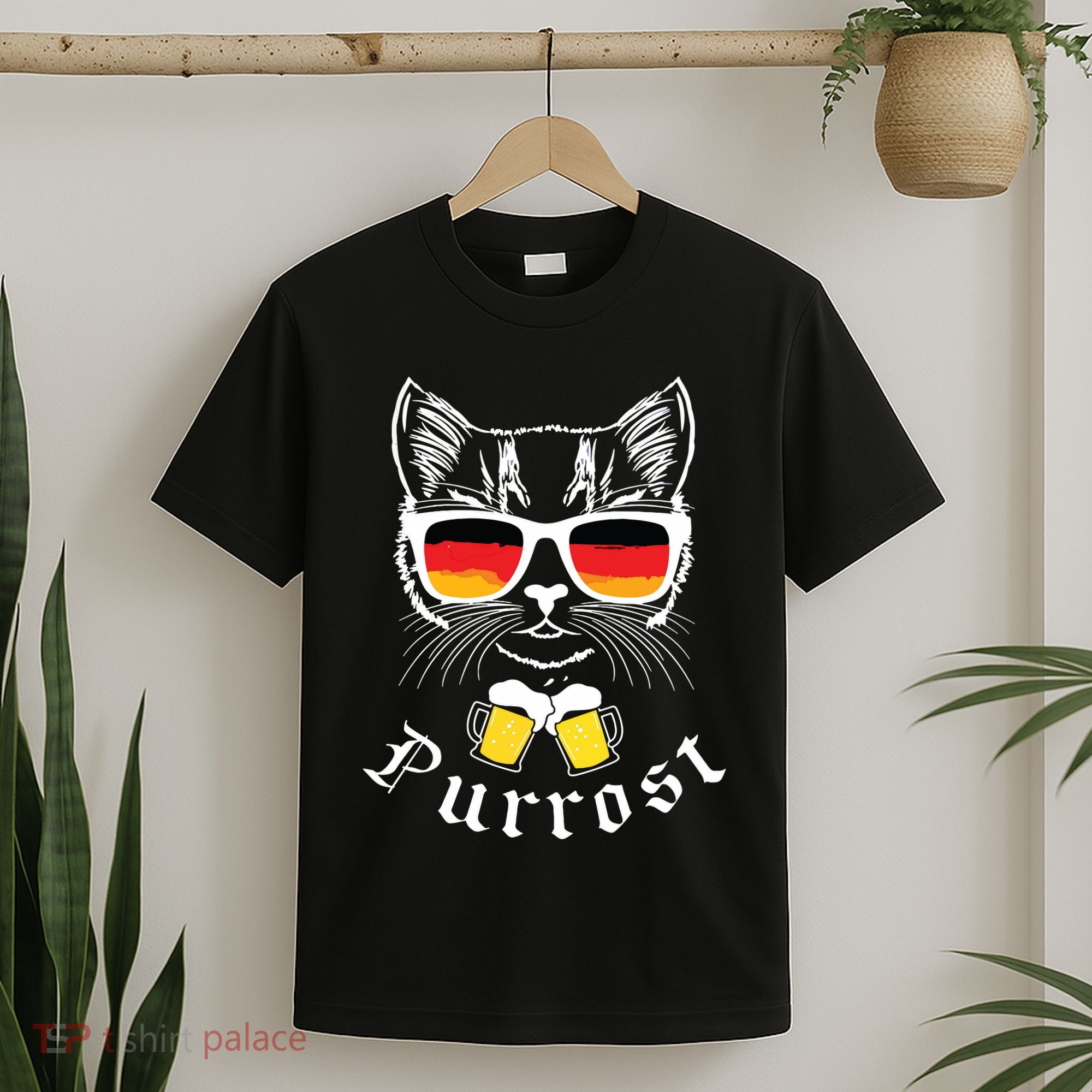 Oktoberfest Funny Prost Pun Purrost Cat T-Shirt
