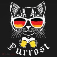 Oktoberfest Funny Prost Pun Purrost Cat Bucket Hat thumb 4