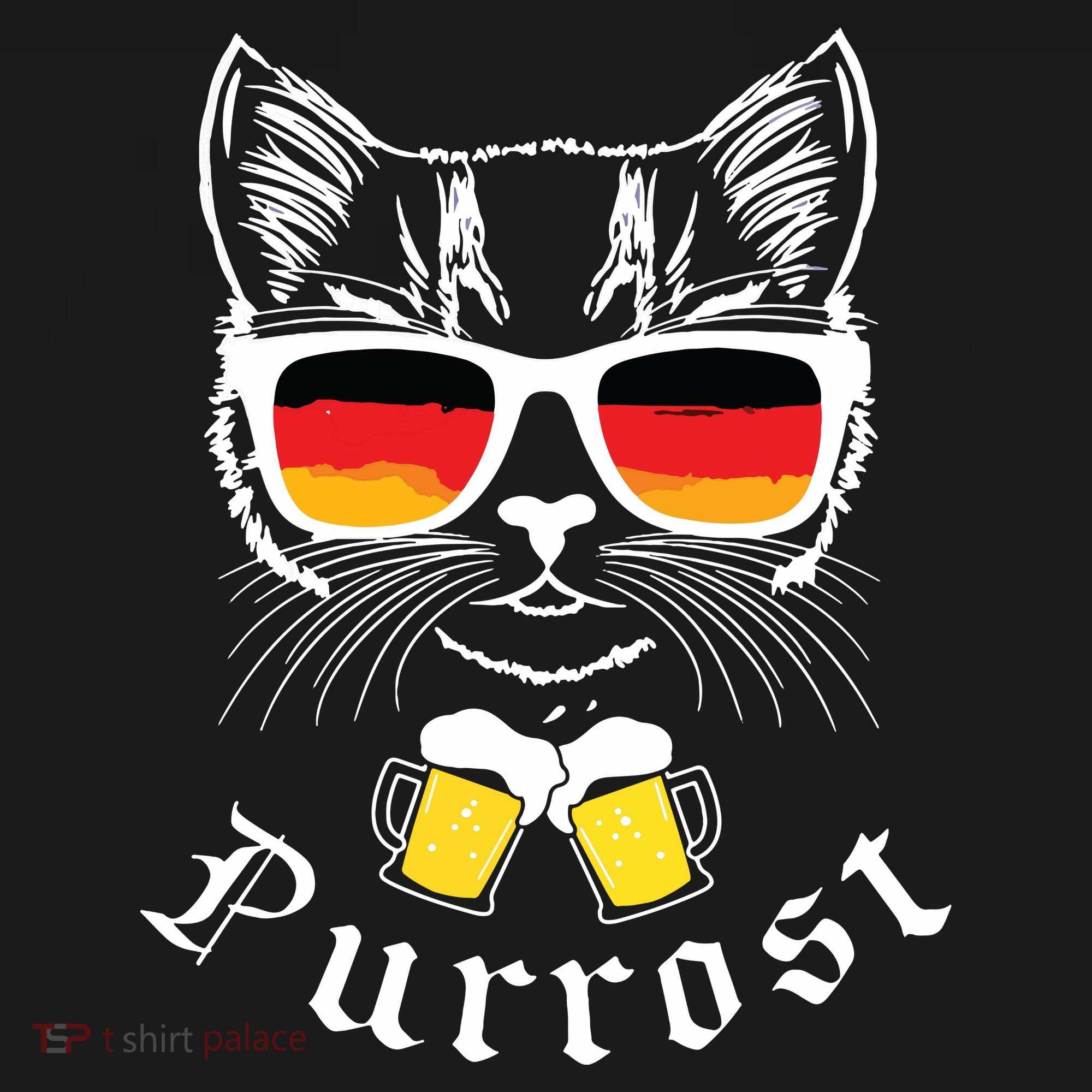 Oktoberfest Funny Prost Pun Purrost Cat Bucket Hat