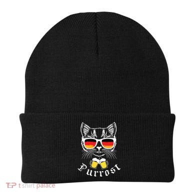 Oktoberfest Funny Prost Pun Purrost Cat Beanie
