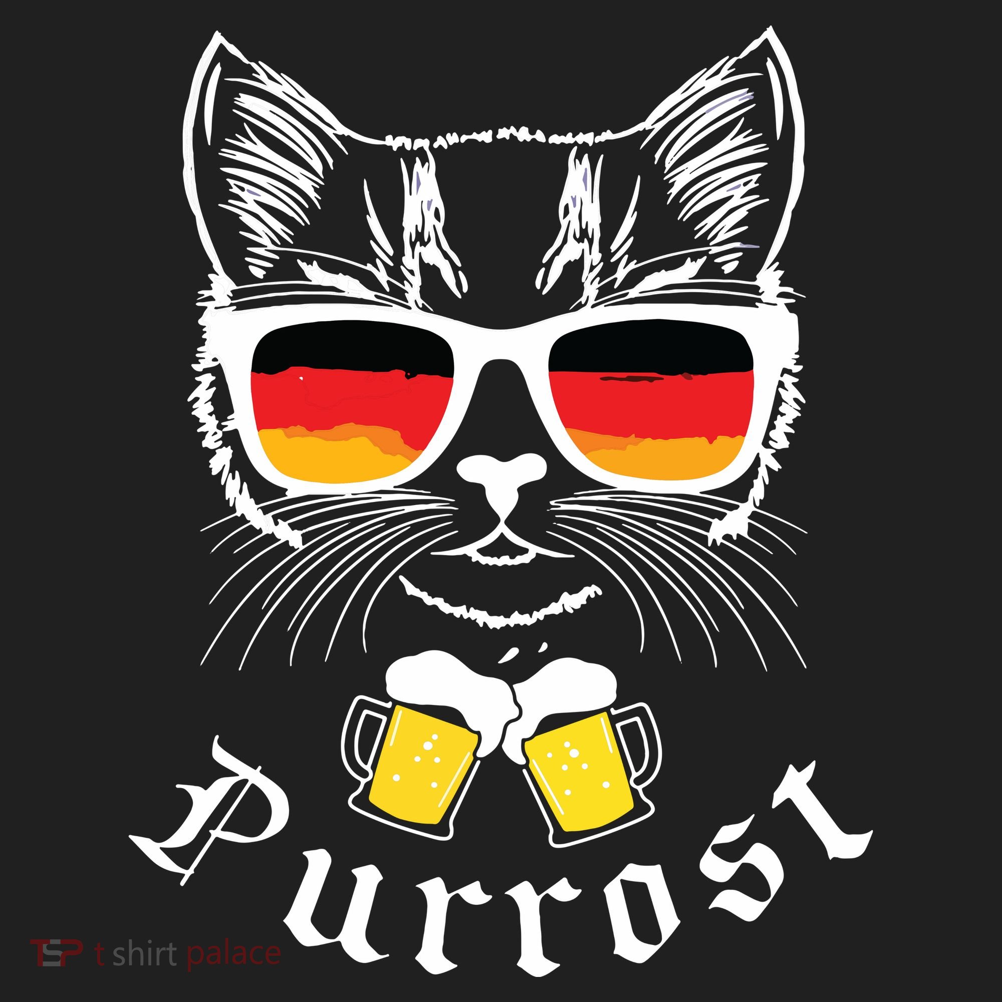 Oktoberfest Funny Prost Pun Purrost Cat Beanie