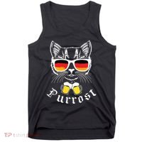 Oktoberfest Funny Prost Pun Purrost Cat Tank Top thumb 0