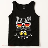 Oktoberfest Funny Prost Pun Purrost Cat Tank Top thumb 2