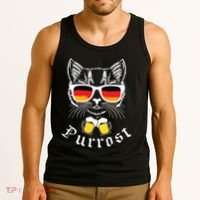 Oktoberfest Funny Prost Pun Purrost Cat Tank Top thumb 3