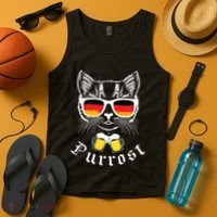 Oktoberfest Funny Prost Pun Purrost Cat Tank Top thumb 4