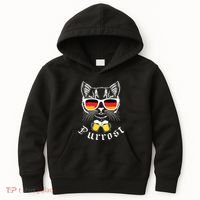 Oktoberfest Funny Prost Pun Purrost Cat Kids Hoodie thumb 0
