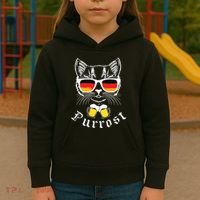 Oktoberfest Funny Prost Pun Purrost Cat Kids Hoodie thumb 3