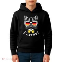 Oktoberfest Funny Prost Pun Purrost Cat Kids Hoodie thumb 4