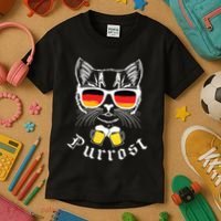 Oktoberfest Funny Prost Pun Purrost Cat Kids T-Shirt thumb 3