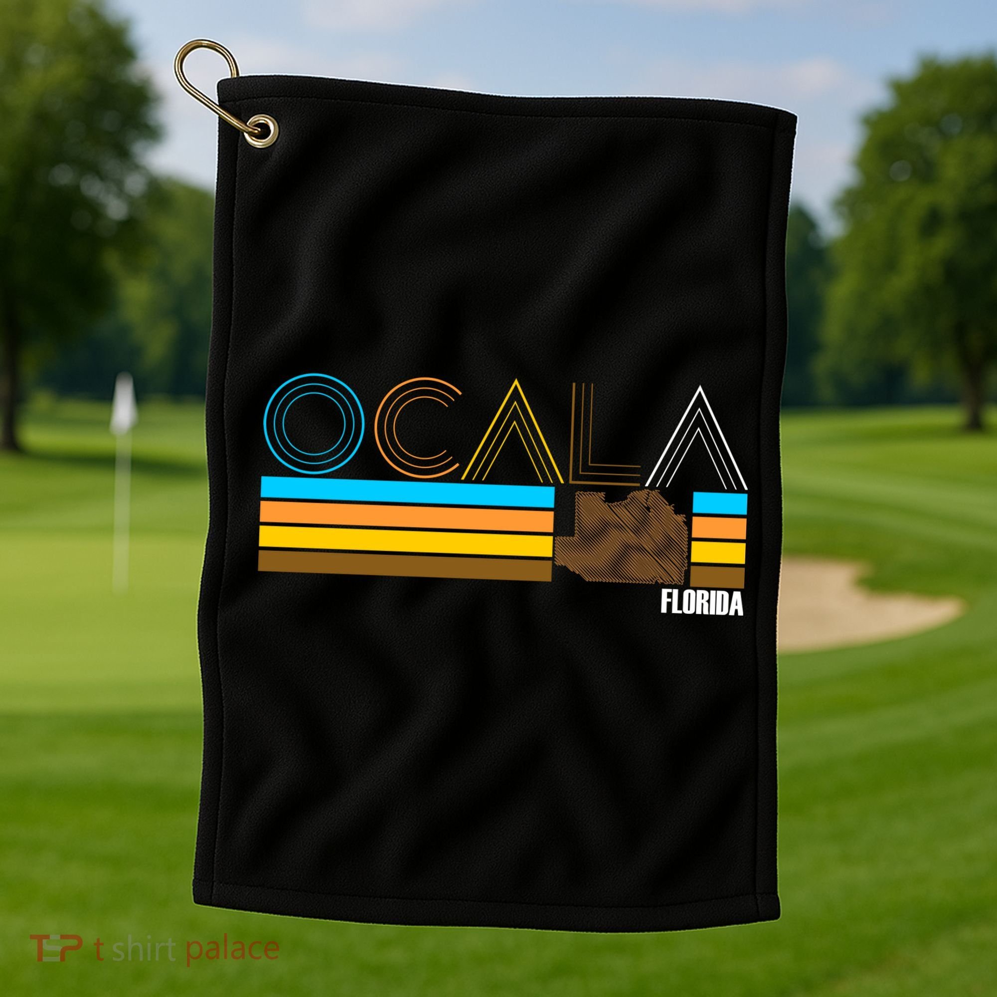 Ocala Florida Retro Golf Towel