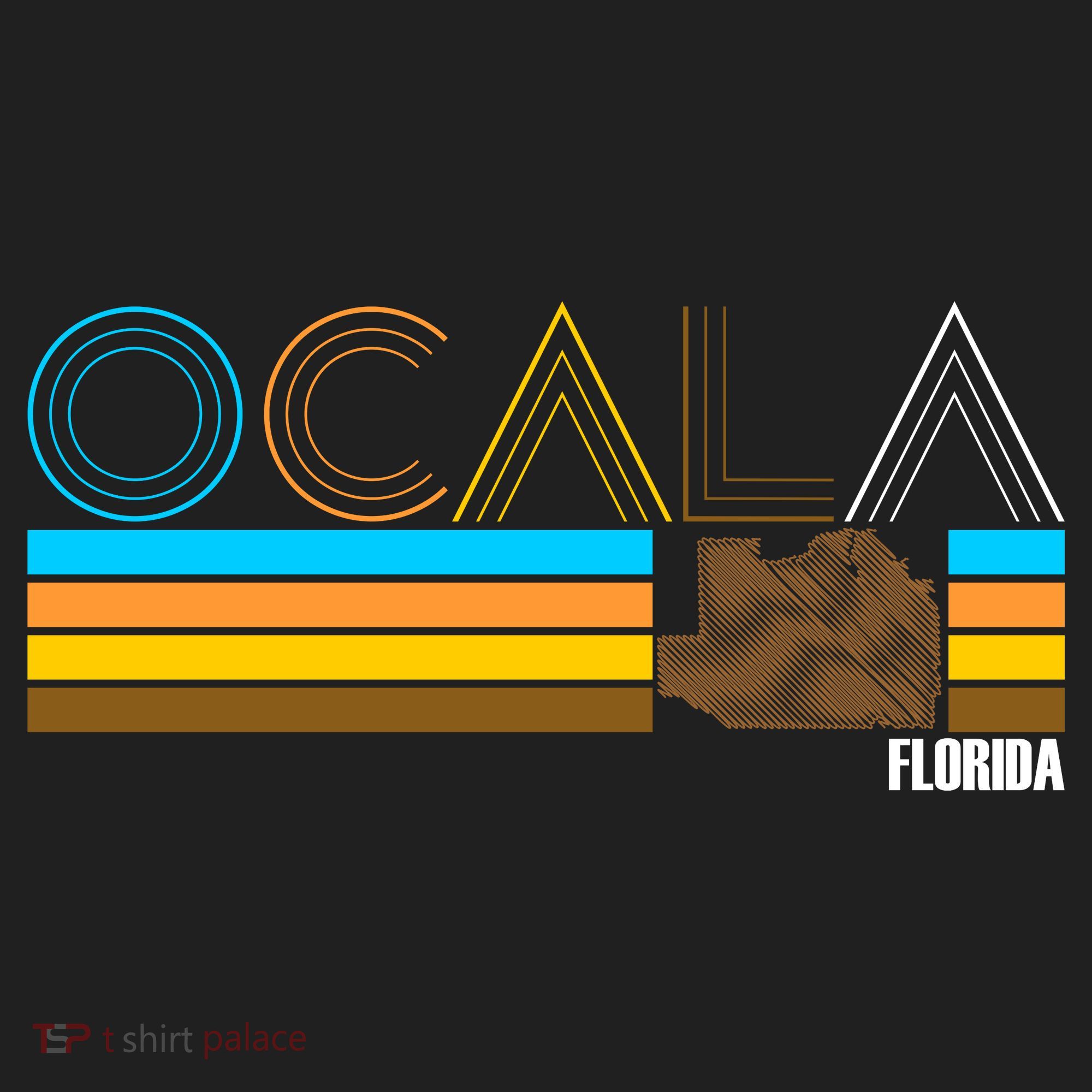 Ocala Florida Retro Golf Towel