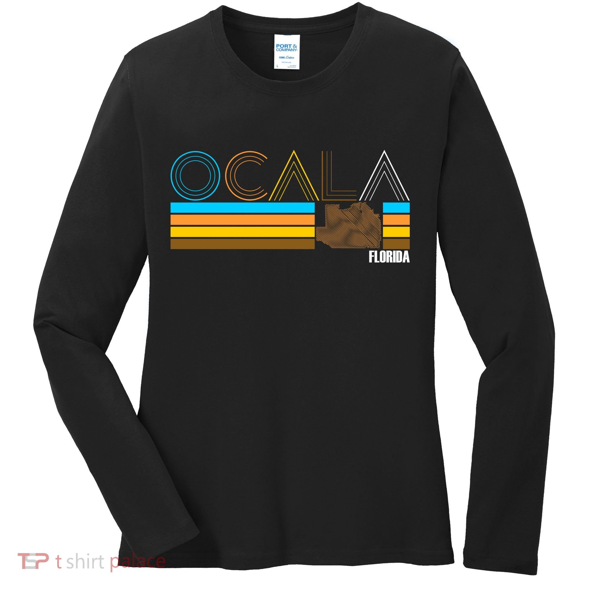 Ocala Florida Retro Women's Long Sleeve Shirt