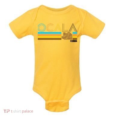 Ocala Florida Retro Baby Bodysuit