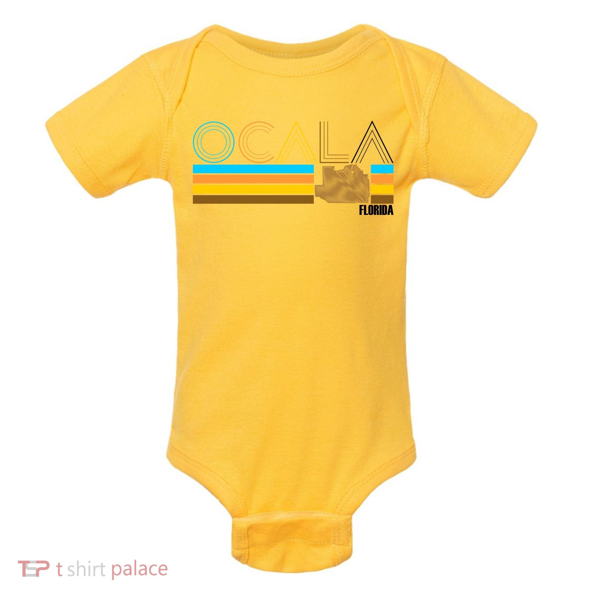 Ocala Florida Retro Baby Bodysuit