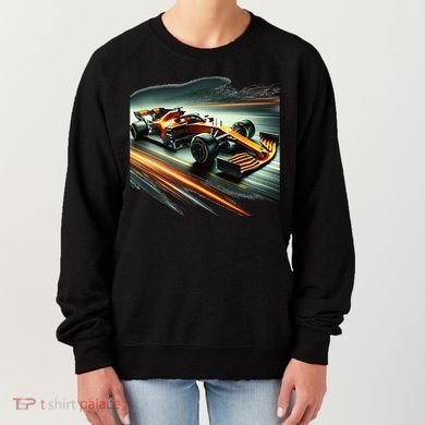 Orange Formula Racing Car Women's Sweatshirt