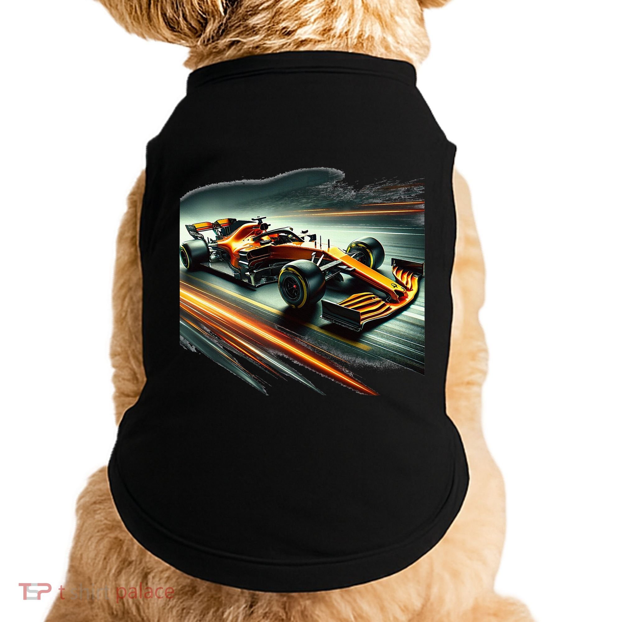 Orange Formula Racing Car Doggie Tank