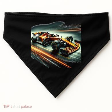 Orange Formula Racing Car USA-Made Doggie Bandana
