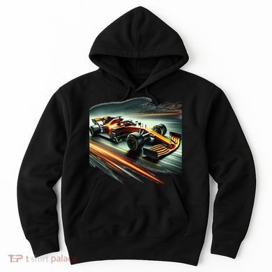 Orange Formula Racing Car Hoodie