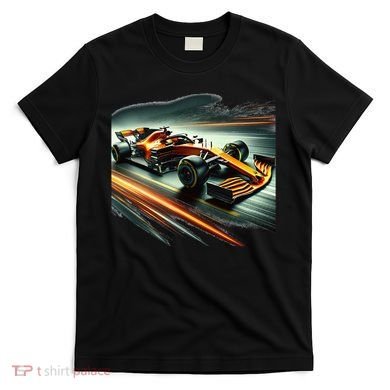 Orange Formula Racing Car T-Shirt