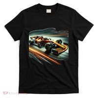 Orange Formula Racing Car T-Shirt thumb 0