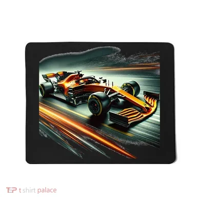 Orange Formula Racing Car Mousepad