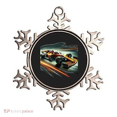 Orange Formula Racing Car Ornament