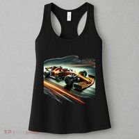Orange Formula Racing Car Women's Tank Top thumb 3