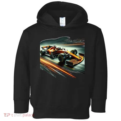 Orange Formula Racing Car Toddler Hoodie