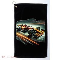 Orange Formula Racing Car Golf Towel thumb 0