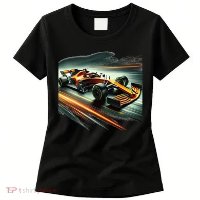 Orange Formula Racing Car Women's T-Shirt