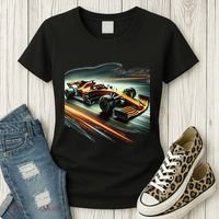 Orange Formula Racing Car Women's T-Shirt thumb 3