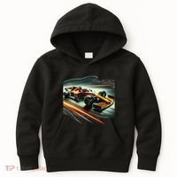 Orange Formula Racing Car Kids Hoodie thumb 0