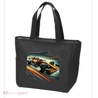 Orange Formula Racing Car Tote Bag thumb 3