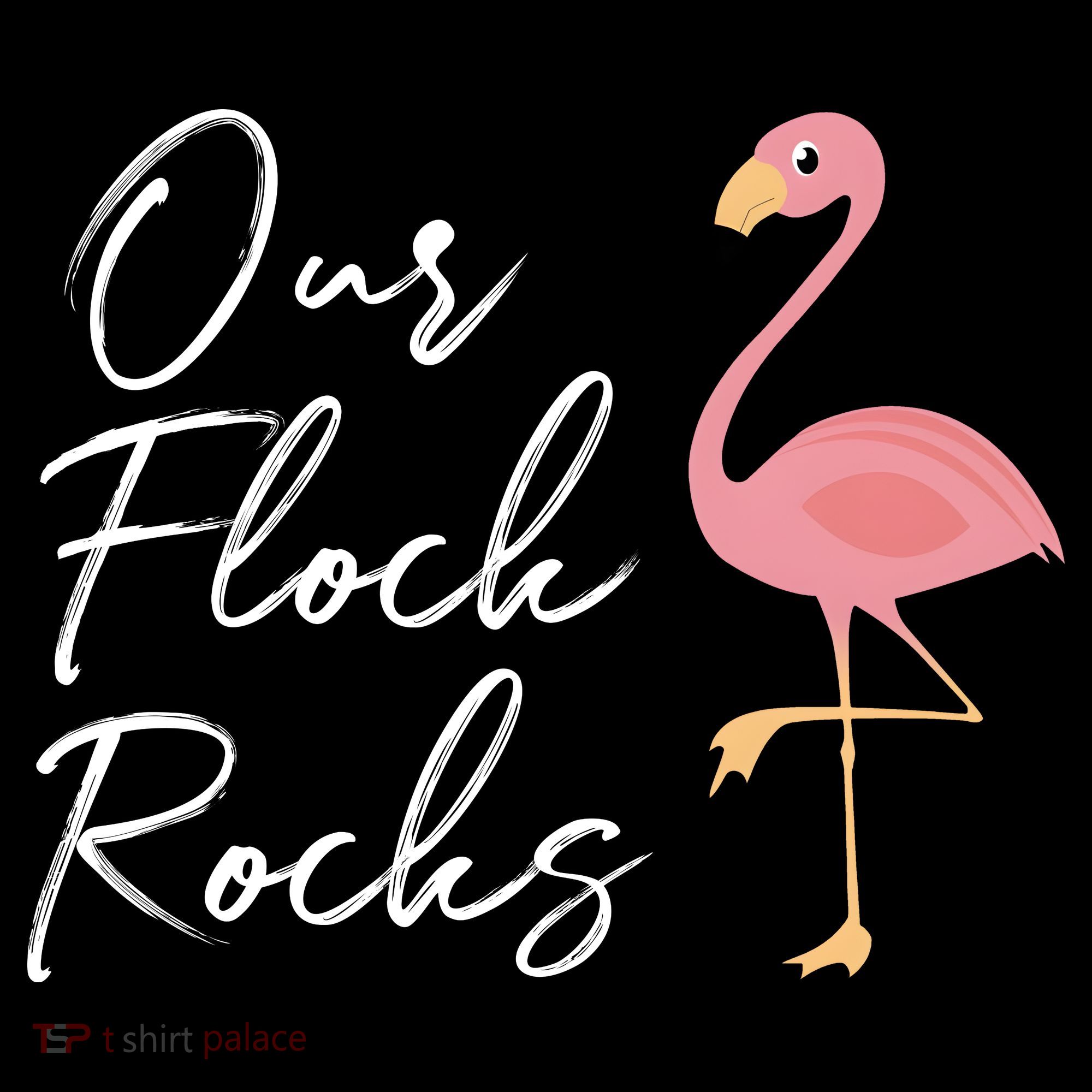 Our Flock Rocks Flamingo Lover Funny Cute Coffee Mug