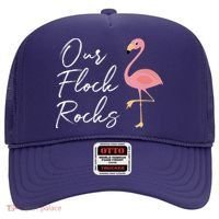 Our Flock Rocks Flamingo Lover Funny Cute Hat thumb 0