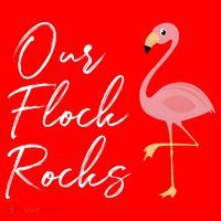 Our Flock Rocks Flamingo Lover Funny Cute Santa Hat thumb 1