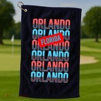 Orlando Florida Repeat Golf Towel thumb 1