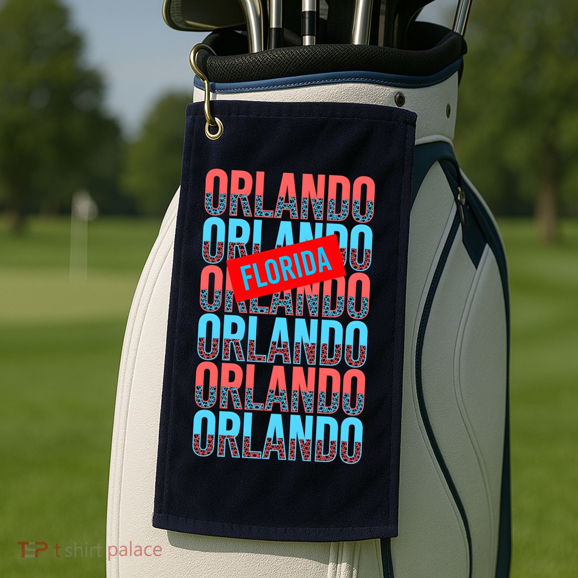 Orlando Florida Repeat Golf Towel