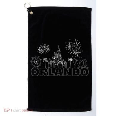 Orlando Florida Retroactive Skyline Golf Towel