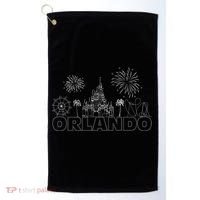 Orlando Florida Retroactive Skyline Golf Towel thumb 0